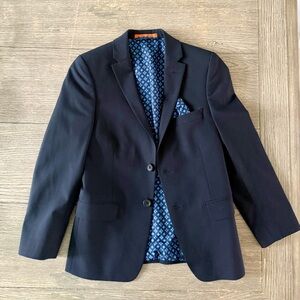 TALLIA Midnight Blue Blazer with Patterned Lining